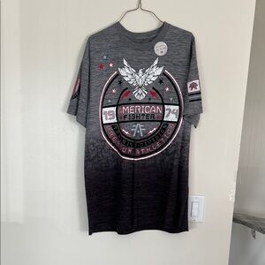 American Fighter Charcoal and Black Graphic Tee